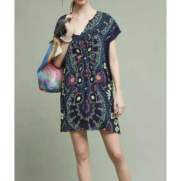 Anthropologie Dresses & Skirts - Anthropologie Maeve Medallion Silk Dress
